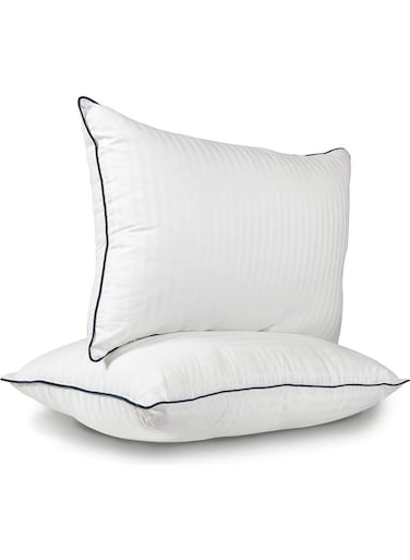2-Piece Luxury Pillow Cotton White 48x70cm