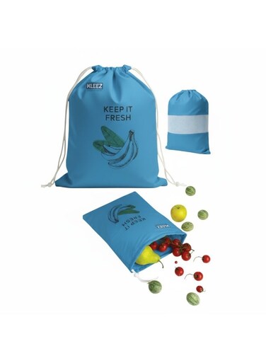 Reusable Fresh Produce Bags   Breathable Storage for Fruits, Vegetables &amp; Herbs   Eco-Friendly, Washable, Color-Coded Grocery Bags for Fridge or Pantry