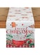 T Tersely Christmas Decorative Table Runner with Gingerbread Man Cream Dessert Pattern on White Base for Christmas Table Kitchen Decoration Family Gathering 33*183CM (Gingerbread Man)