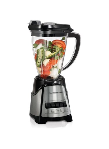 Hamilton Beach 1.4L Multiblend Blender With 12 Functions For Puree, Crush Ice, Shakes &amp; Smoothies, Shatter-Proof Drip Freetritan Jar Stir Stick, 350 Watts, 58151-Sau, 2 Year Limited Warranty