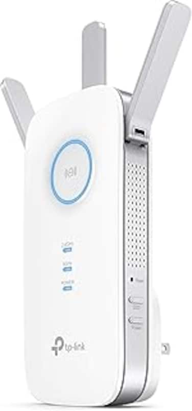 AC1750 Wi-Fi Range Extender, 3x External Antennas, Dual-Band 5GHz &amp; 2.4GHz, EasyMesh-Compatible, Up to 1300Mbps Signal Rate, RE450 White
