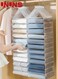 Hanging Closet Organizers And Storage,12-Shelf Closet Hanging Storage Shelves,Clothes Organizer,Trouser Hanger Pants,Grey