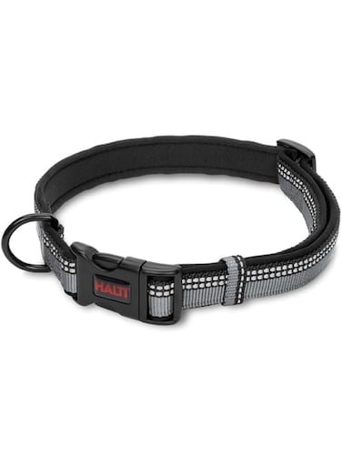 Company of Animals HALTI Collar, Size Large, Black, Best Comfy Dog Collar, Premium Puppy Collar, Nylon, Neoprene-Padded, Reflective, Easy to Fit &amp; Use, For Small, Medium &amp; Large Dogs