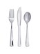 Creative Converting Metallic Cutlery 24 Pieces, Silver
