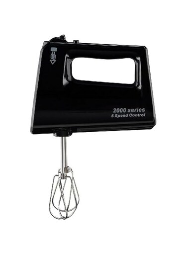 Midea Hand Mixer Electric Whisk 400W with 5 Speeds + Turbo Button, Twin Stainless Steel Kneader &amp; Beater For Mixing, Whipping, Whisking, Kneading, Light Weight Egg Beater with Ergonomic Design, HM0293