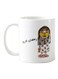 Kareem Printed Coffee Mug White/Black/Pink