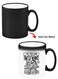 Color Changing Heat Sensitive Ceramic Mug, Image Revealed When HOT Liquid is Added! Good vibe