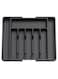 Expandable Cutlery Drawer Organizer, Flatware Drawer Tray for Silverware, Serving Utensils, Multi-Purpose Storage for Kitchen, Office, Bathroom Supplies, Black