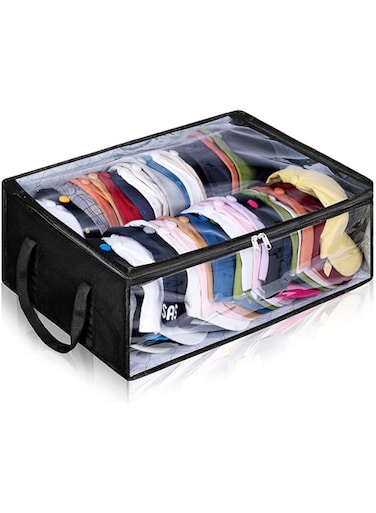 Hat Storage for Baseball Caps, Large Holds up to 40 Caps Wide Hat Organizer for Closet
