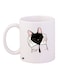 Printed Ceramic Coffee Mug White/Black