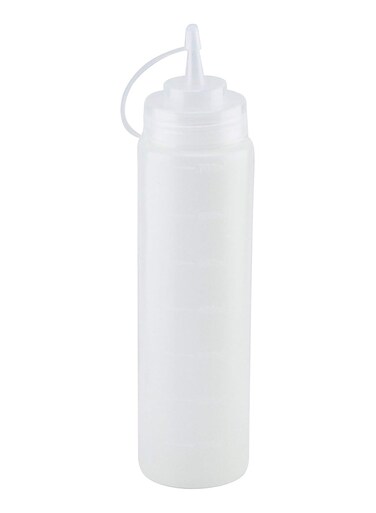 White Plastic Sauce Bottle &ndash; Durable &amp; Leak-Proof Condiment Dispenser