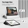 ZOOMEE iPad Mini 7 Case 2024 (A17 Pro), iPad Mini 6 Case (8.3-Inch,2021 Model), iPad Mini 7th/6th Generation Case with Pencil Holder, Trifold Stand Smart Case with Soft TPU Back (Black)
