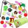 ANTOLE 21Pcs Cat Toys Kitten Toys Assortments Cat Interactive Toy, Tunnel Balls Fish Feather Teaser Wand Mice for Cat Puppy Kitty