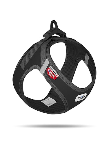 Curli Vest Harness with Curli Clasp Softshell for Dogs - BLACK/XXS