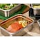 LocknLock Stainless Steel Stackable Divided Food Container Rectangle 1L &ndash; Four-Side Locking Lid, Durable &amp; Leakproof, Oven &amp; Freezer Safe