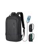 Mobcos Back Pack Black 8228 Elite Laptop Backpack with USB Charging Port &ndash; Waterproof Anti-Theft Business Travel Backpack for Men &amp; Women, Slim Oxford Material Bag Work &amp; College