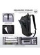 Mobcos Back Pack Black 8228 Elite Laptop Backpack with USB Charging Port &ndash; Waterproof Anti-Theft Business Travel Backpack for Men &amp; Women, Slim Oxford Material Bag Work &amp; College