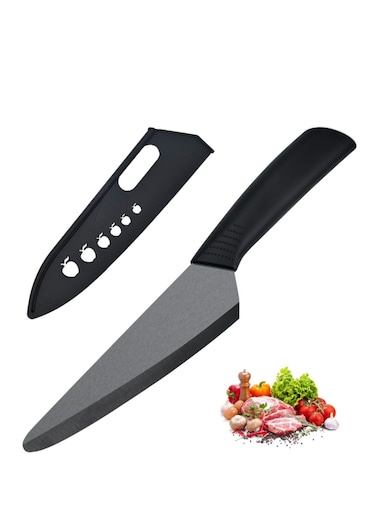 Ceramic Knife 6 inch Chef Knife Black Blade Small Paring Knife Fruit and Vegetable knife Longer Sharp Rust Proof Stain Resistant