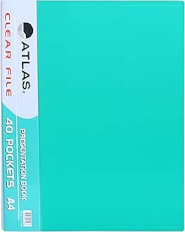 Atlas ATCL008 Clear File Presentation Book (Red, A4-40 Pockets)
