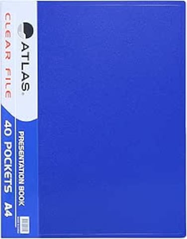 Atlas Clear File Presentation Book, A4-40 Pockets, Green - ATCL009