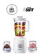 Sonashi 3 in 1 Blender - Powerful Motor, 3 Speed Setting, Pulse Control, Transparent and Unbreakable Jars, Stainless Steel Blade, Overheat Protection, Safety Lock System 1.6 L 650W SB-133N White/Clear