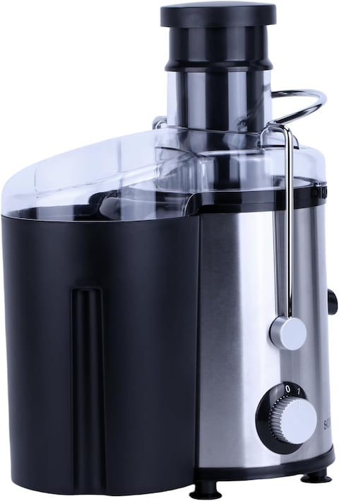 Sonashi Juice Extractor With 2 Speeds - 1.6L Capacity, 500ml Juicer Cup, Whole Fruit Juice Extractor, Power Juicer Machine for Fresh Juices, Motor Overheat Protection, 800W, SPJ-501N, Black/Silver