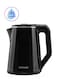 Sonashi 1.8L Cordless Kettle - Stainless Steel Kettle with Double Layer Body, 360-Degree Swivel Base - Auto Shutdown, Power On/Off Indicator Light Feature, 2200W SKT-1808N Black