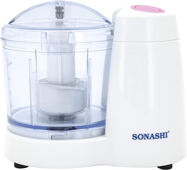 Sonashi SMC-13 Kitchen Chopper, Dual Speed 350ml Blender Chopper With Plastic Jug, 220-240V, 50/60Hz, 120W, Home Kitchen Appliances, White