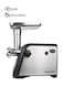 Sonashi Meat Grinder - Electric Meat Grinder with 3 Cutting Plates, Reverse Function, Stainless Steel Blade, Comes with Large Capacity Metal Hopper 2800 W SMG-021N Silver/Black
