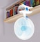 Sonashi 3-In-1 Clip, Desk, And Wall Fan, Adjustable Tilt Angle Head For Vertical Setting, Desk Fan With 2 Speed Switch, Clip Fan With 3 Blades, 35W SF-8008N, White/Blue