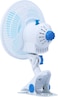 Sonashi 3-In-1 Clip, Desk, And Wall Fan, Adjustable Tilt Angle Head For Vertical Setting, Desk Fan With 2 Speed Switch, Clip Fan With 3 Blades, 35W SF-8008N, White/Blue