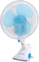 Sonashi 3-In-1 Clip, Desk, And Wall Fan, Adjustable Tilt Angle Head For Vertical Setting, Desk Fan With 2 Speed Switch, Clip Fan With 3 Blades, 35W SF-8008N, White/Blue