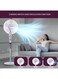 Sonashi 16 Inch Stand Fan With 3 Speeds, Low Noise Motor With Oscillation Function, Height Adjustable Design With 5 Transparent Blades SF-8026S White