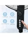 Sonashi 16 Inch Stand Fan - 3 Speeds With Remote Control, Low Noise Motor With Oscillation Function, Height Adjustable Design With 5 Transparent Blades, 7 Hours Timer SF-8027SR Black