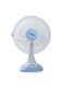 Sonashi 16 Inch Desk Fan With 3 Speeds - Oscillation Functions, Streamlined Portable Design With 5 Blades And Korea Guard Ring, Low Noise Function SF-8028D White/Blue