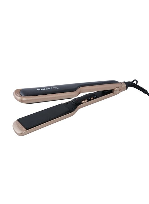 Sonashi WetDry Hair Straightener 68W Ceramic Coating Plate Sleek Design with Blue Digital LED Display, Lock and Temperature, Up to 220C, Overheat Protection SHS-2059 Gold/Black 315x48.4x39mm