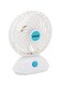 Sonashi 5 Inch Rechargeable Mini Fan With 2 Speeds, Continuous Working Of 2 Hours(High), 4.5 Hours(Low), 5V Usb Charge And Charging Indicator, Portable Fan SRF-015 White/Blue