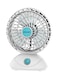 Sonashi 5 Inch Rechargeable Mini Fan With 2 Speeds, Continuous Working Of 2 Hours(High), 4.5 Hours(Low), 5V Usb Charge And Charging Indicator, Portable Fan SRF-015 White/Blue