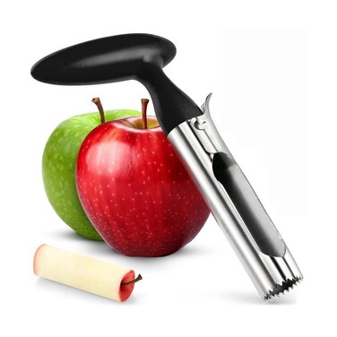 Apple Corer Tool - Ultra Sharp, Stainless Steel, Serrated Blades for Easy Coring - Easy to Use &amp; Clean, Durable Apple Corer Remover for Baking Apples &amp; More(Black)