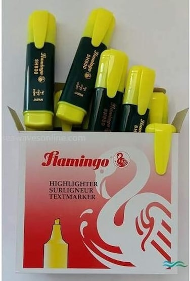 Flamingo Highlighter - 10 Pieces - Yellow