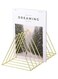 Slot Book Magazine Storage Rack Gold 26cm