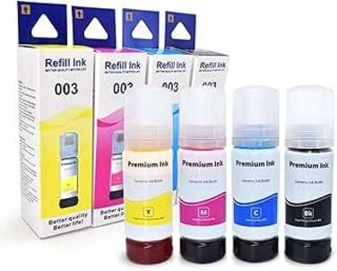 3 Quality Refill Ink Sublimation Mug Ink 003 Compatible for Ink Printer L3110/L3150/L3101/L3100