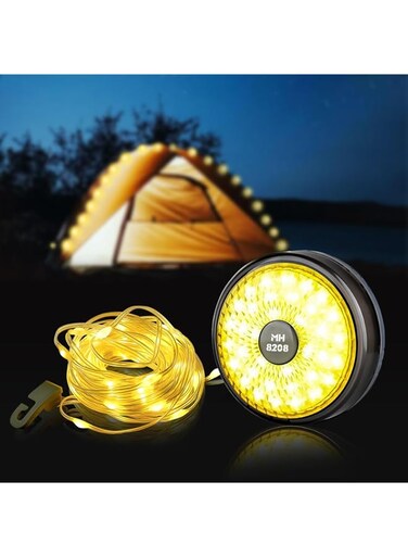 OneNine Stowable String Light, 8m Portable Waterproof Camping String Lights, LED Camping Fairy Lights for Indoor Decorations, Outdoor Camping