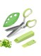 Herb Scissors Set, Multipurpose Kitchen Scissor 5 Blade Herb Shears Cutter with Safety Cover and Cleaning Comb, Sharp Kitchen Shear Scissors for Chopping Basil Chive Parsley Cilantro Vegetables
