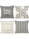 GTVGJH Pillow Covers Set of 4, Modern Sofa Throw Pillow Cover, Decorative Home Outdoor Linen Fabric Geometric Pillow Case for Couch Bed Car (Gray)