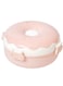 Twisoo Donut Plastic Lunch Box - Double Decker, BPA Free, Leakproof, Clip Lock, 3 Compartments, with Spoon &amp; Fork, Perfect for Kids' Snacks and School Lunches (Pink)