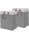 Beauenty 2Pcs Large Laundry Basket 72L Waterproof Laundry Basket with Handles Foldable Laundry Hamper Bag Storage Wash Basket Hamper for Toys Dirty Clothes Bedroom (2pcs Rhombic)