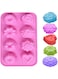 SKEIDO 8 Cavity Silicone Flower Soap Mold Candy Molds Chocolate Molds Mixed Flower Shapes Cake Mold Cupcake Backing mold Muffin pan Handmade soap silicone Moulds