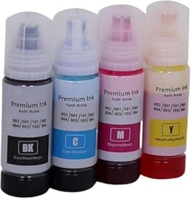 ink 101 Ink Set Compatible for Tank for Epsn L4150 L4160 L4260 L4266 L6160 L6170 L6176 L6190 Printers (4 color set) Black Cyan magenta yellow