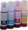ink 101 Ink Set Compatible for Tank for Epsn L4150 L4160 L4260 L4266 L6160 L6170 L6176 L6190 Printers (4 color set) Black Cyan magenta yellow